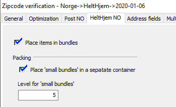 Sorting setup for HeltHjem